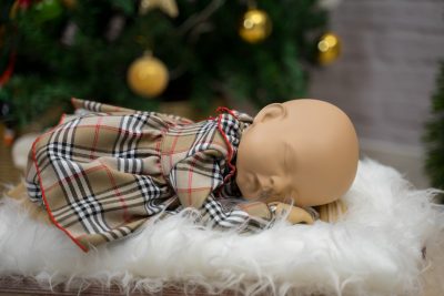 Jesusito tartan Charlotte Bebe lateral - Navideño